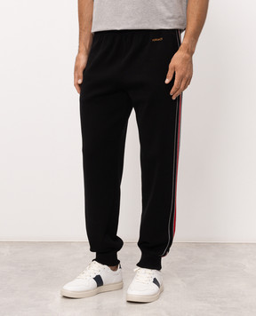 Versace Black joggers with logo embroidery 10257411A18340