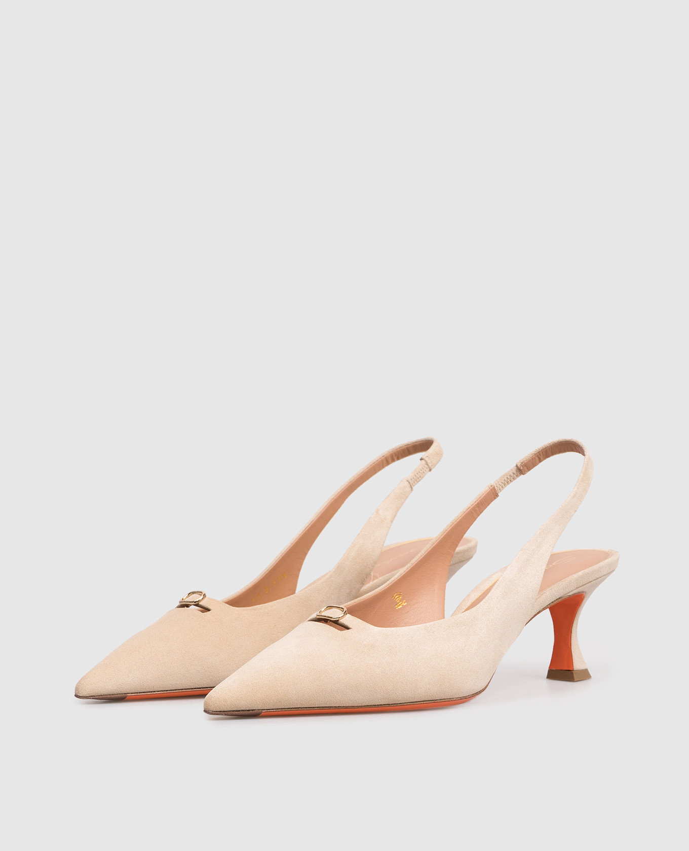 

Beige suede slingbacks Santoni