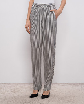 Tom Ford White striped silk pants PAW682FAX1712