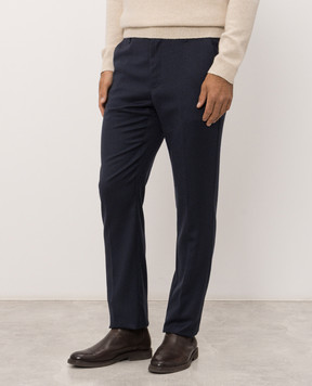 Stefano Ricci Blue wool pants M8T63B0010T6054