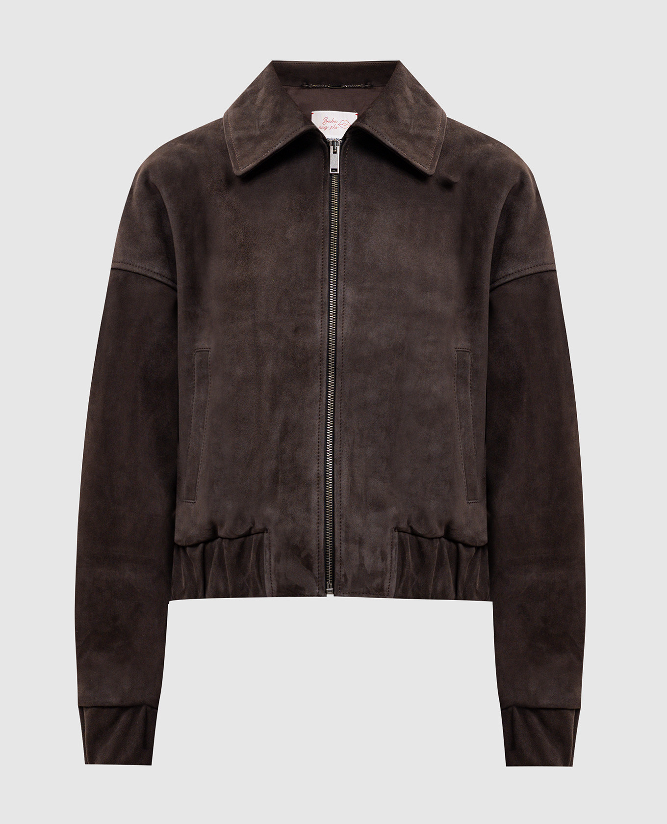 Brown suede cropped jacket