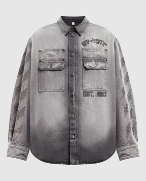 Off-White Gray denim shirt 44MYD05VS26D003