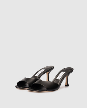 Jimmy Choo Black Skye leather mules SKYE70CLF