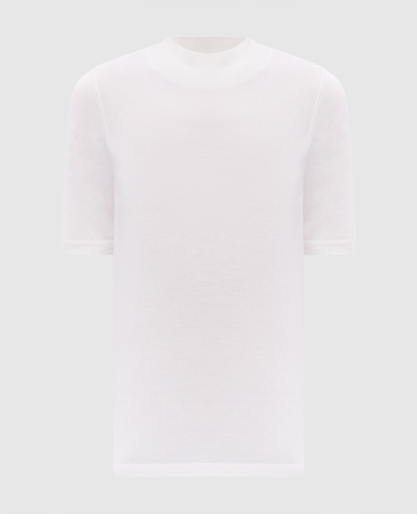Ivory cashmere and silk top