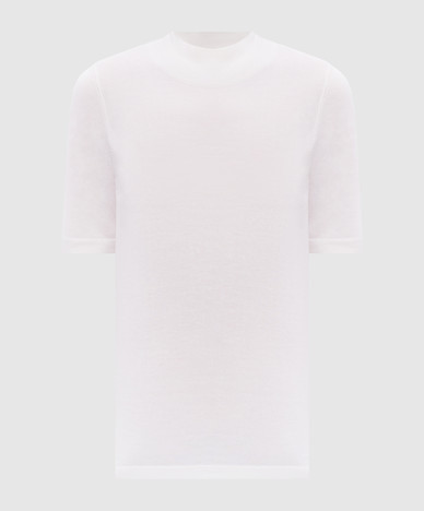 Ivory cashmere and silk top