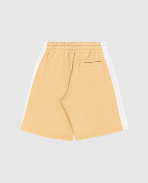 Dolce&Gabbana Children's orange shorts with stripes and logo print L4JQXKG7PWP812+