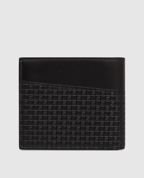 Serapian Black leather wallet with logo SRSTSMSL736711AB06