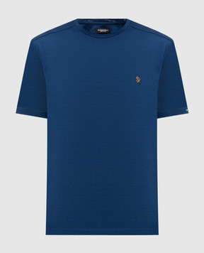 Stefano Ricci Blue T-shirt with monogram MNH6105140TE0001