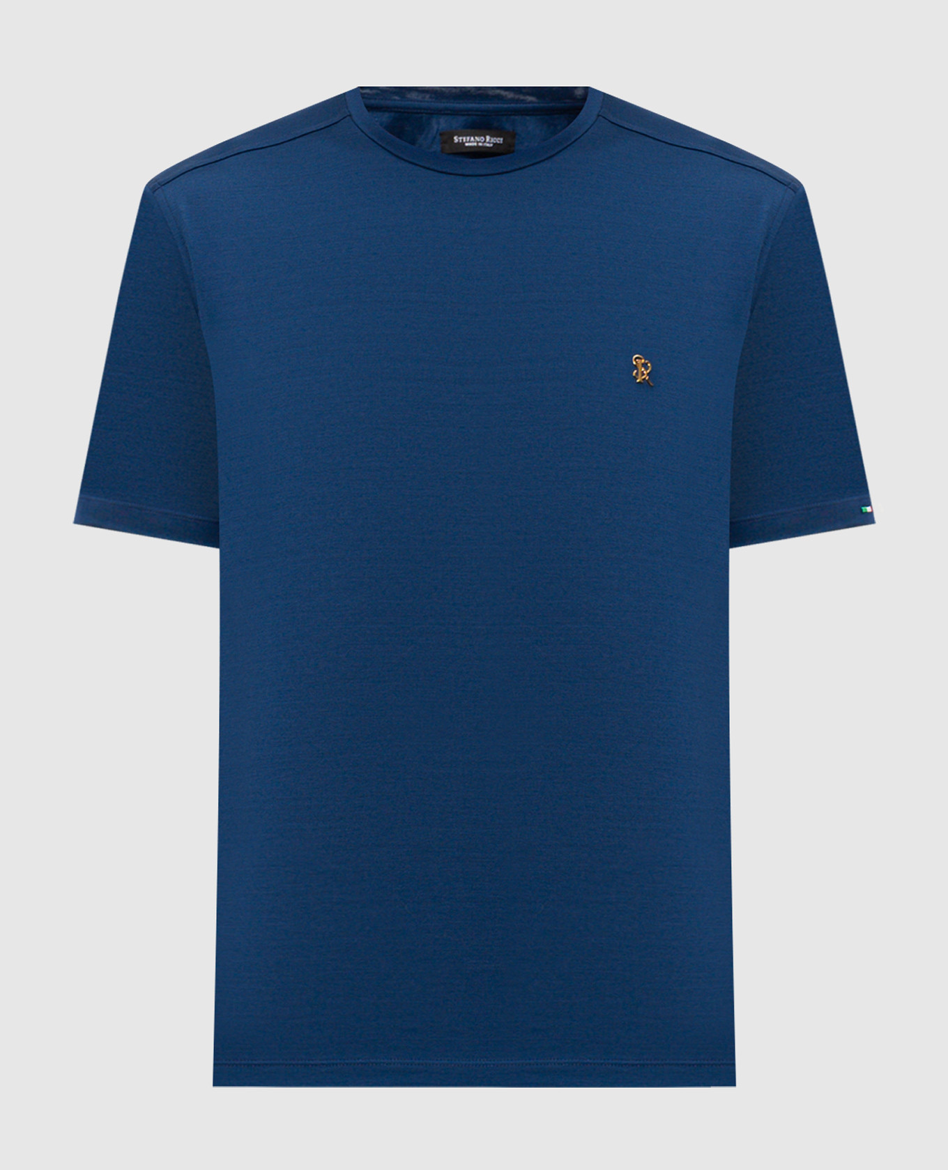 Blue T-shirt with monogram