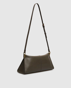Balmain Brown leather trapezoid bag 64-83 HN0BL096LMRK