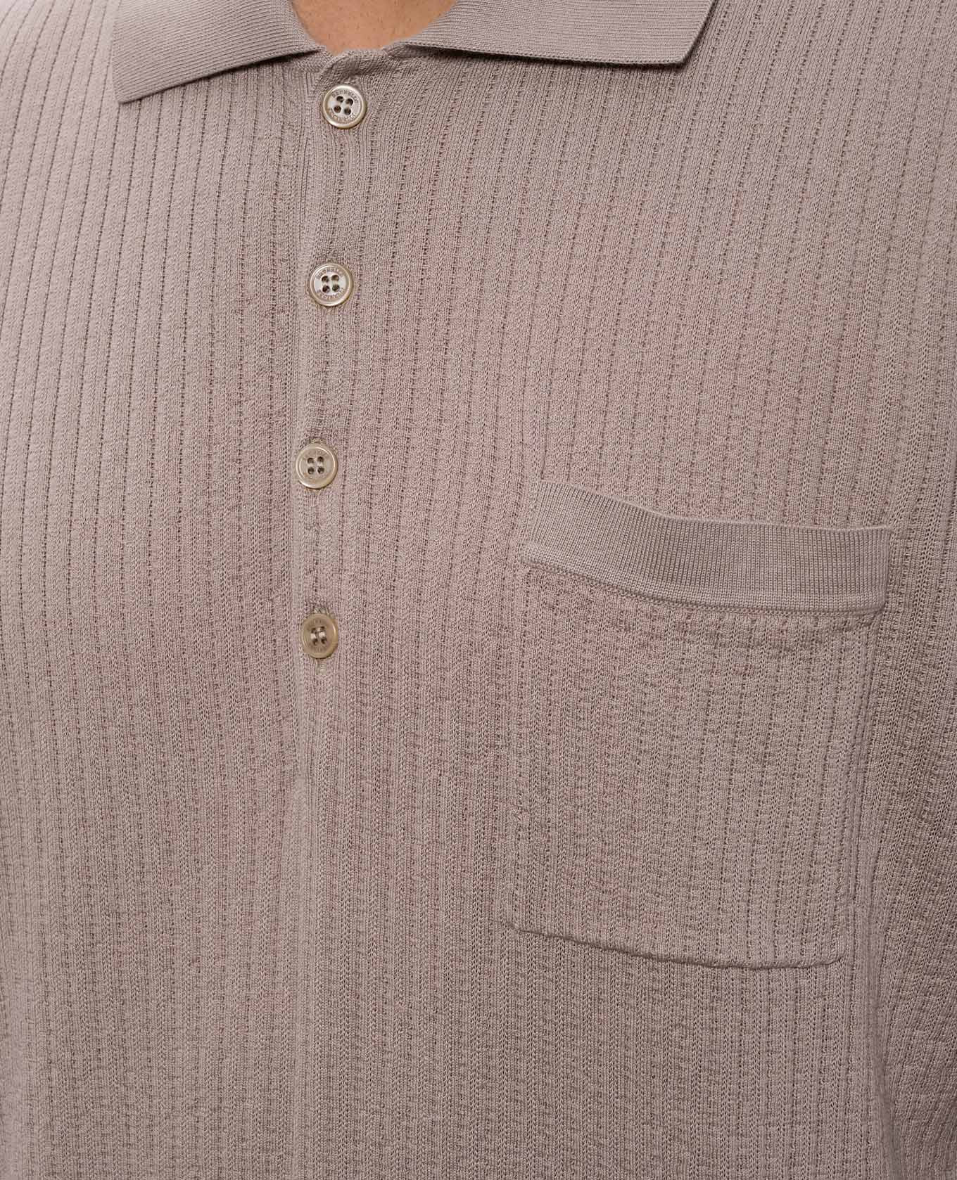 

Beige polo shirt with woven pattern Brunello Cucinelli
