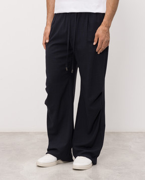 Dolce&Gabbana Blue wool pants GP1M0TFQ2NJ