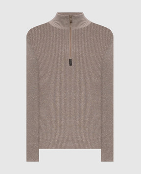 Brunello Cucinelli Beige cashmere and silk sweater M41844604
