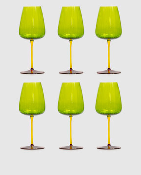 La Reine Set of green glasses Joy 6 pcs JOY55CL
