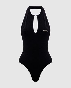 Vetements Black bodysuit with open back WH27BO162B