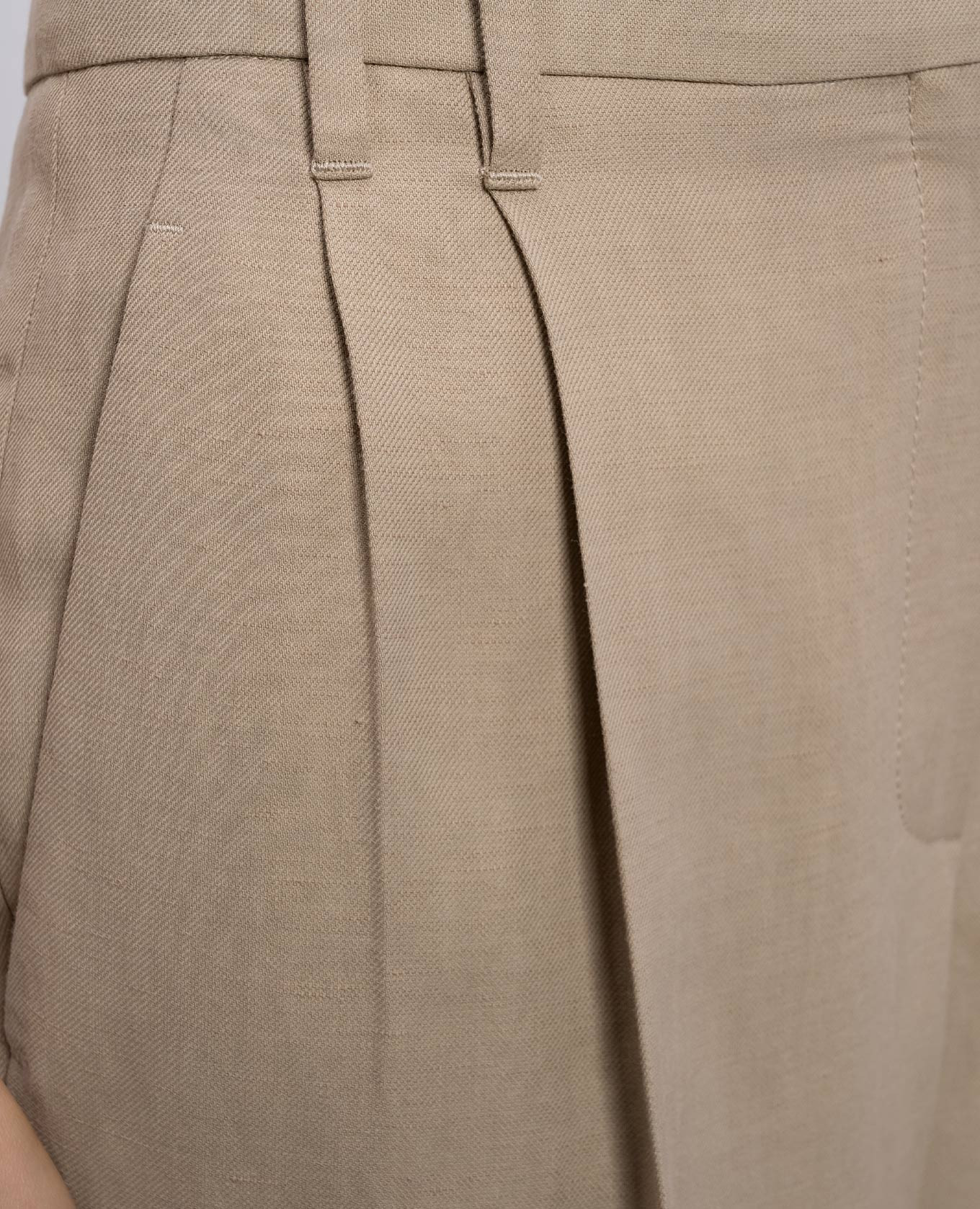 

Beige linen pants with monil chain Brunello Cucinelli, Brown