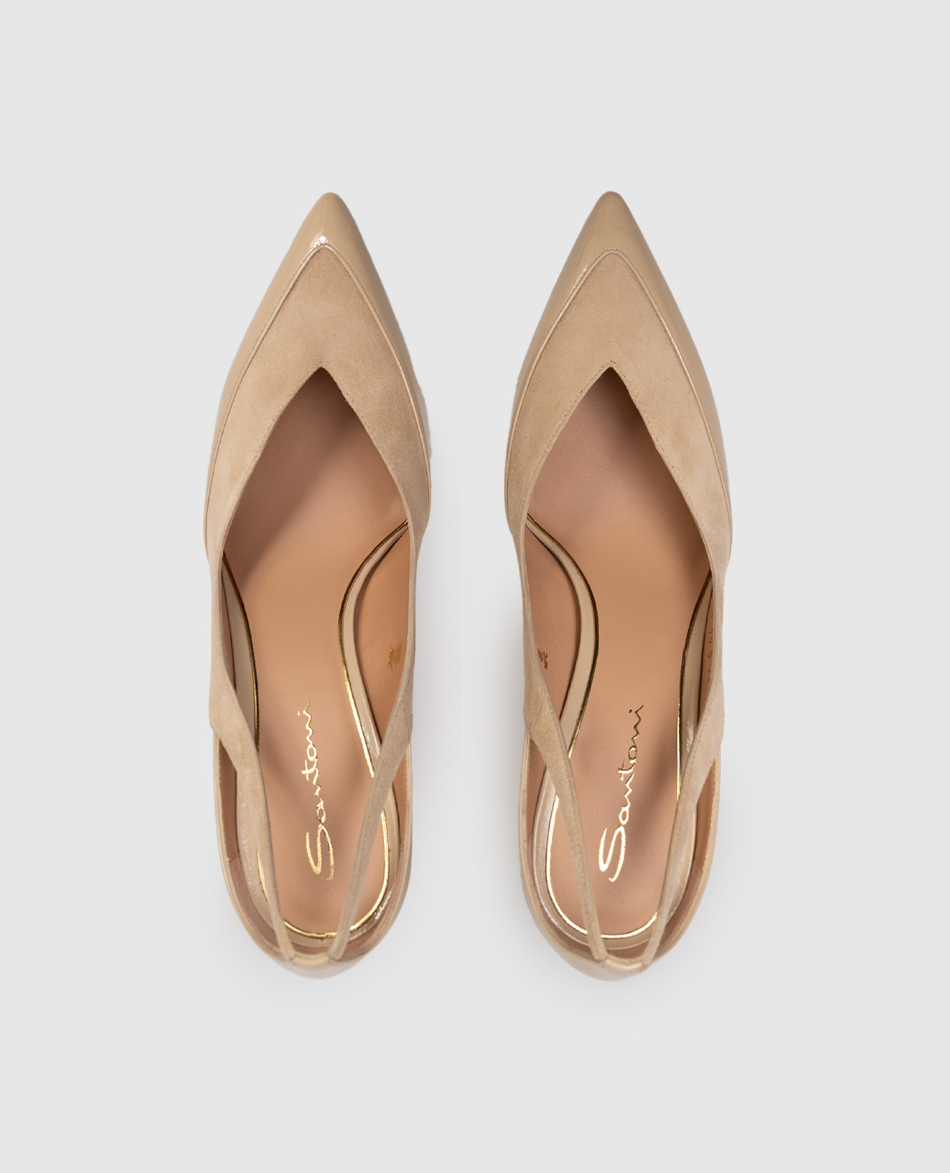 

Beige combination shoes Santoni