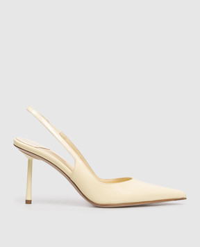 Le Silla Yellow patent leather slingbacks BELLA 4233B080LBPPGSM