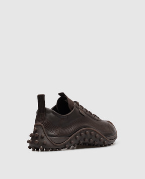 Ami Paris Mirage brown leather sneakers USN505AL0146m