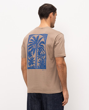 Officina 36 Brown T-shirt with branded print CUPF73