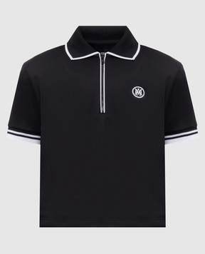 AMIRI Black polo shirt with embroidery AWTOJR1083