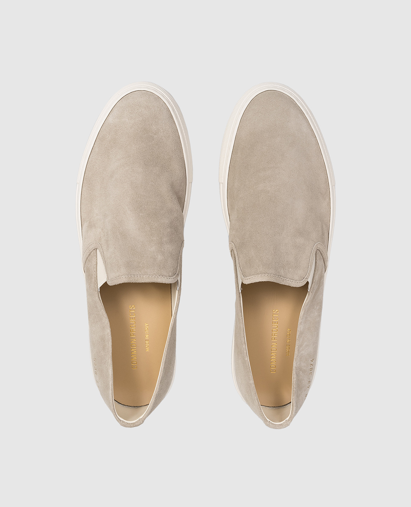 Beige suede slip-ons Common Project 4