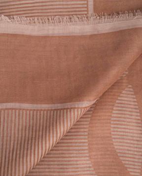 Saint Laurent Brown cashmere and silk patterned scarf 8624403YR65