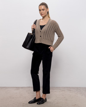 Max Mara Black SALVO top with wool MXMSALVO