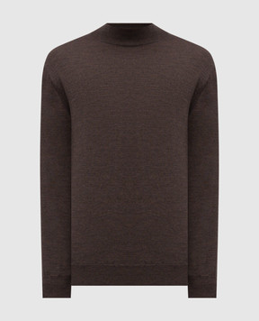 Cashmere&Whiskey Brown merino wool sweater 97397