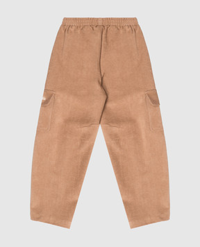 Palm Angels Children's brown cargo pants F6PAJBPA129