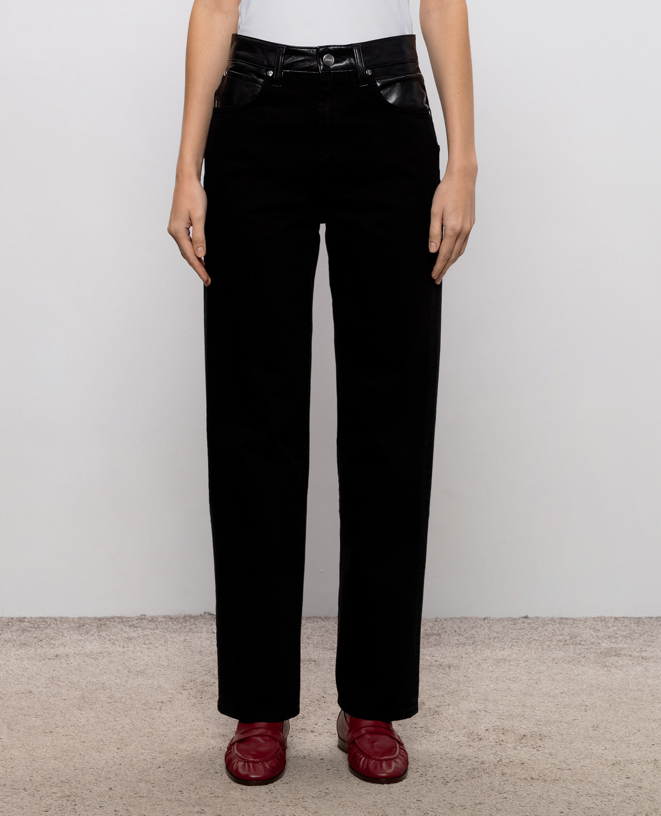 Morgan black jeans with inserts AGOLDE 3