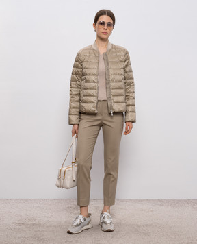 Peserico Khaki pants with patch M04716J001953