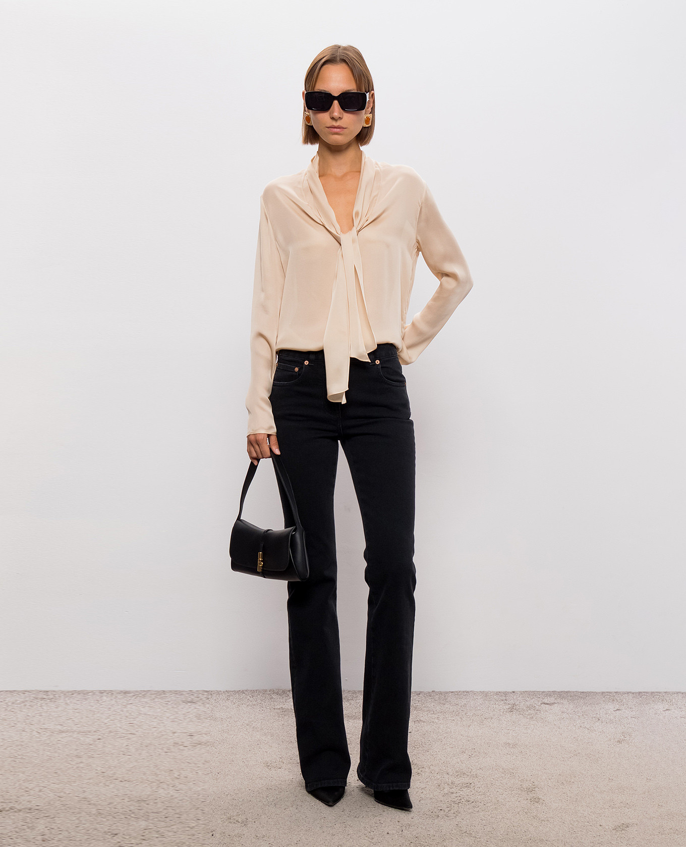 Beige silk blouse Balmain 2
