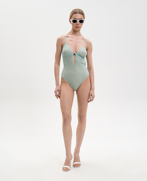 Missoni Green swimsuit with lurex MS26SP0LBR014D