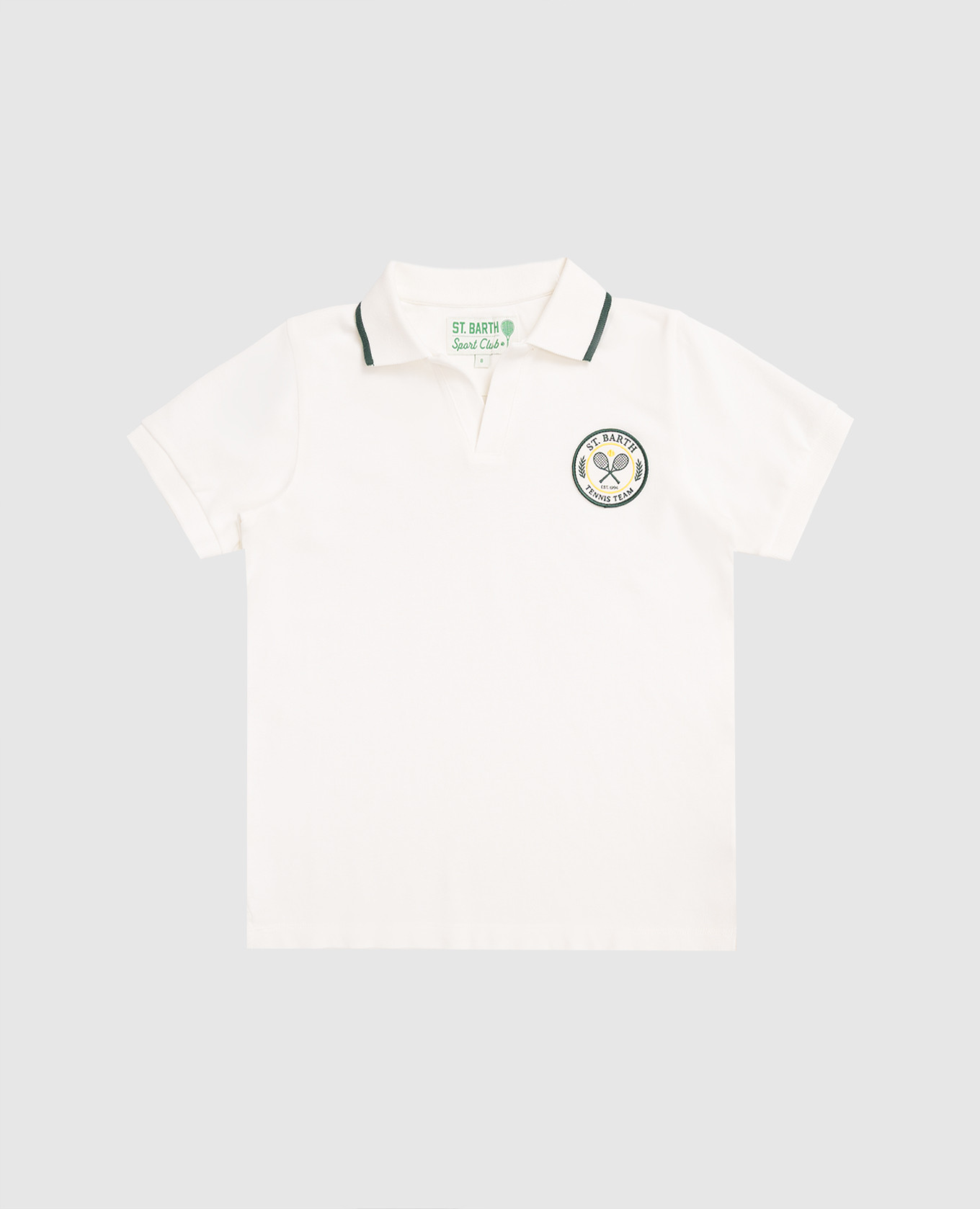 Children's Charles polo in ivory color MC2 SAINT BARTH