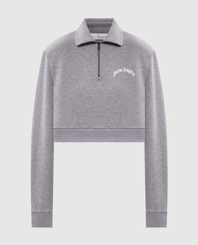 Palm Angels Gray sweatshirt with zipper PAWGC003FL001