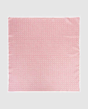 Agnona Pink polka dot silk scarf AS1105S4059
