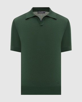 Dolce&Gabbana Green silk polo shirt GXZBUZJBSPK