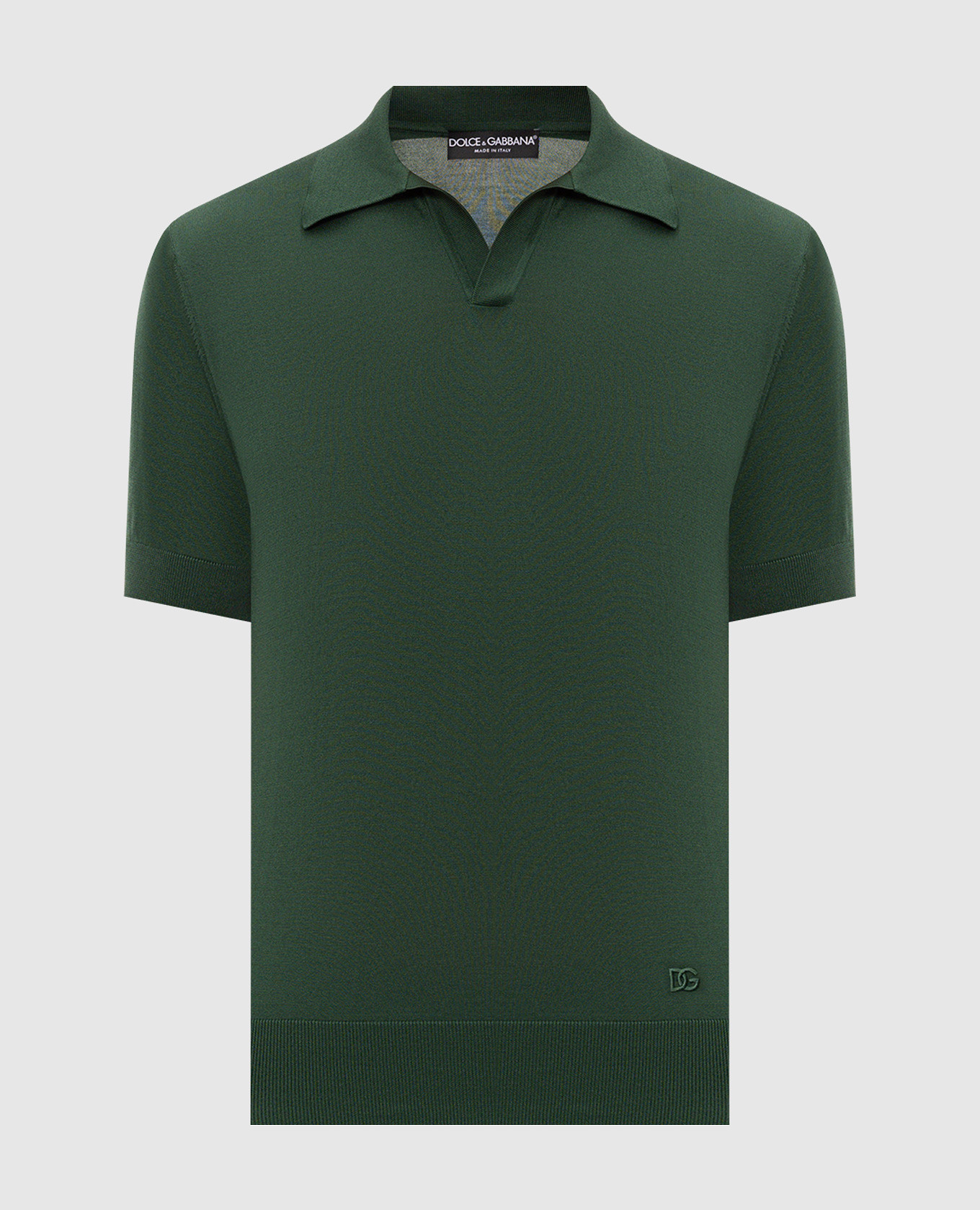 Green silk polo shirt Dolce&Gabbana