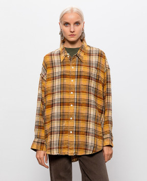 R13 Brown checkered shirt R13WR004R938B