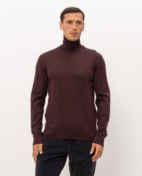 Dolce&Gabbana Burgundy cashmere turtleneck GXW05TJBW1W