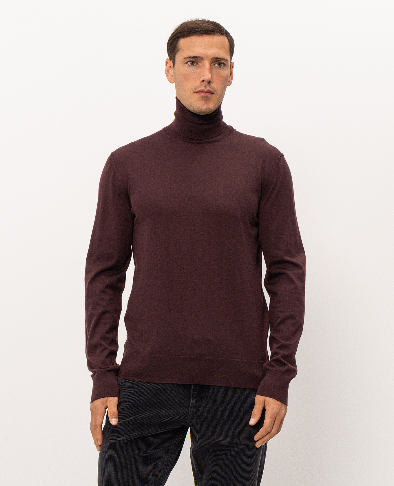 Burgundy cashmere turtleneck Dolce&Gabbana 3