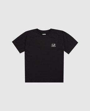 C.P. Company Children's black T-shirt with logo CUM00WLAA171014