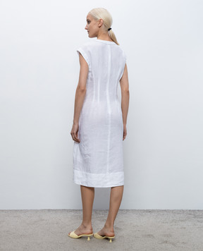 Peserico White linen dress M02404T001617
