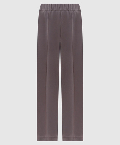 Brown pants with logo patch
