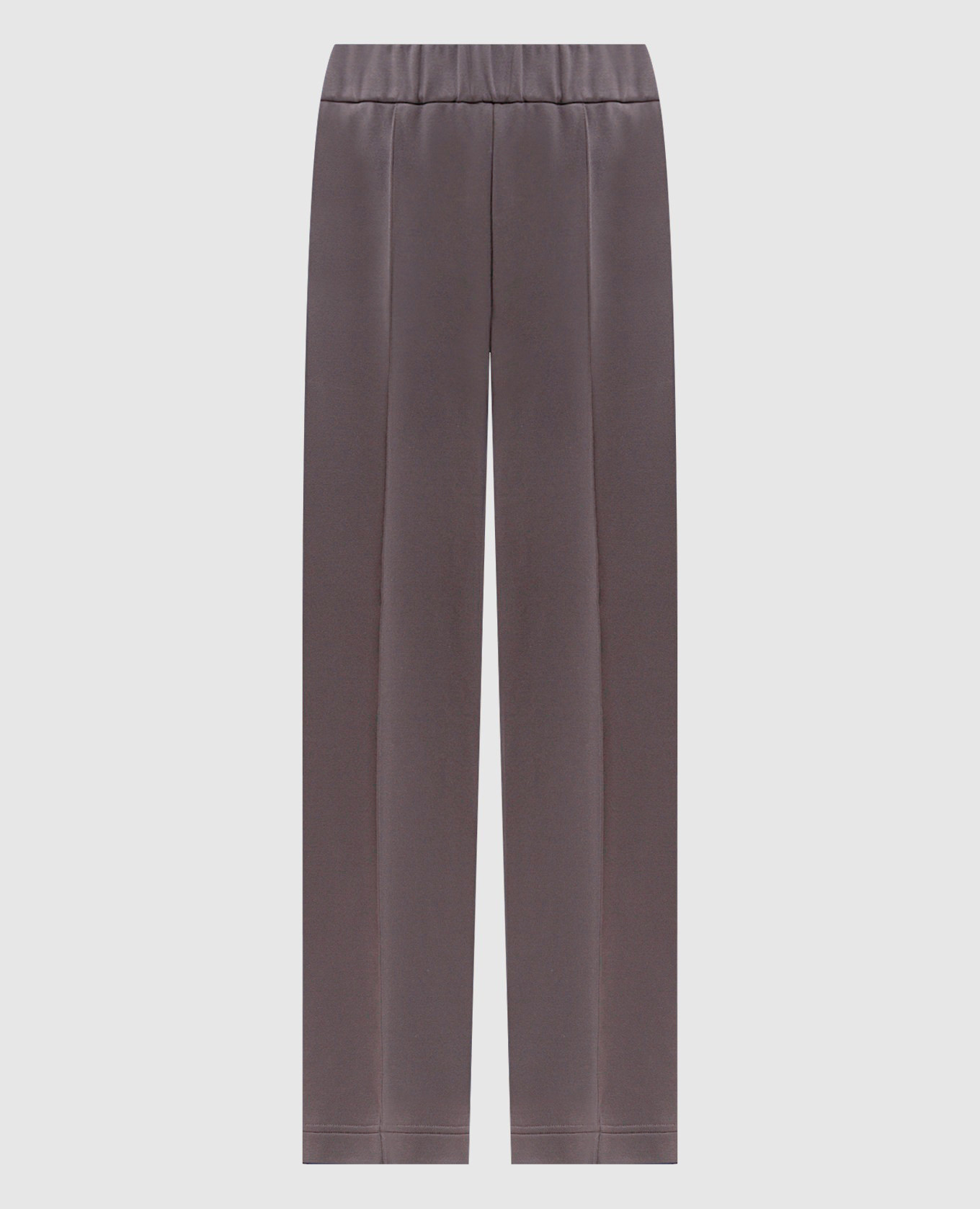 Brown pants with logo patch