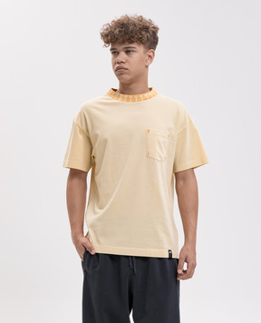 Palm Angels Yellow T-shirt with branded print PAMAA008JR001