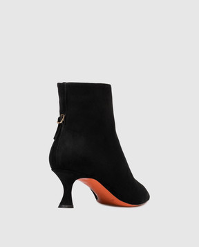 Santoni Black suede ankle boots WTIS71908HI2NHZW