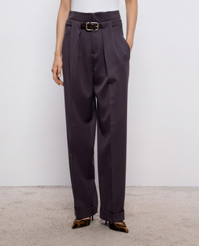 The Attico Purple wool pants 261WCP00312WWW065AA