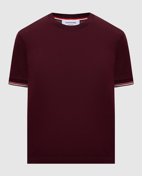 Thom Browne Burgundy wool T-shirt FJS232AJ0301